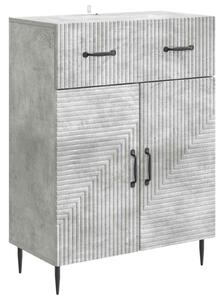 VidaXL Széf Betonszürke 66 x 34,5 x 89,5 cm Szerelt Fa