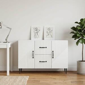 VidaXL Széf fiókkal Magasfényű Fehér 89 x 34,5 x 60 cm Szerelt Fa