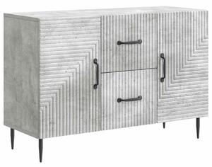 VidaXL Széf fiókkal Betonszürke 89 x 34,5 x 60 cm Szerelt Fa