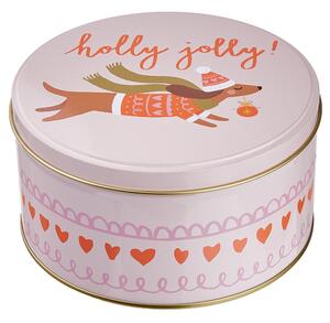 COOKIE JAR fém tárolódoboz, tacskó Ø13,5 cm