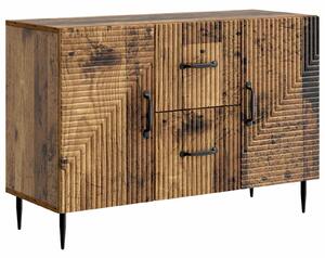 VidaXL Széf fiókkal Antik Fa 89 x 34,5 x 60 cm Szerelt Fa