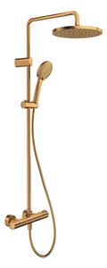 Duravit Zuhanyok - Zuhanyszett termosztáttal, átmérő 26 cm, 3 vízsugár, csiszolt bronz TH4282008004