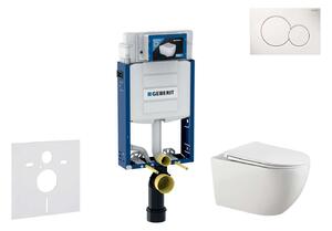 Geberit Kombifix - Falsík alatti szerelési rendszer, Gaia WC és softclose ülőke, gombos Sigma01, alpesi fehér SANI15CA3116