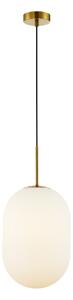 Opál üvegbúrás nagy állítható függőlámpa arany Milagro Alias Gold (ML0318) 1xE14