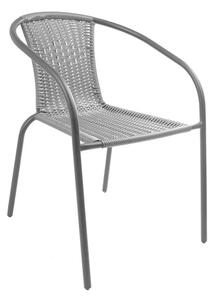 Herkules 3 acélvázas műrattan kerti szék - Szürke