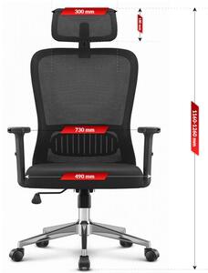 Fekete ergonomikus irodai szövet szék HC-1022
