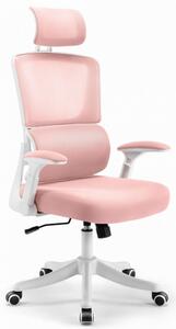 Rózsaszín-fehér irodai szék HC-1011