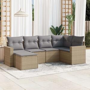 VidaXL Polyrattan Kerti Ülőgarnitúra - 6 részes - Bézs