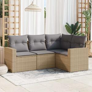 VidaXL Polyrattan Kerti Ülőgarnitúra - 4 részes - Bézs