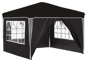 VidaXL Parti sátor 288 x 288 x 245 cm Fekete Oxford Szövet