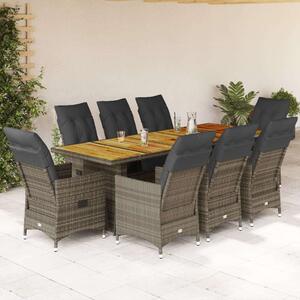 VidaXL Polyrattan Kerti Bútor - 9 részes Szett