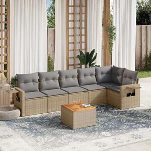 VidaXL Polyrattan Kerti Ülőgarnitúra - 7 részes