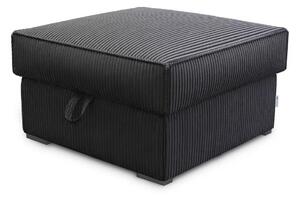 Fekete SMART COSARO tárolós puff, 65x65 cm
