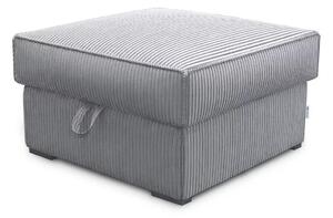 Világosszürke SMART COSARO tárolós puff, 65x65 cm