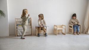 Borovi fenyő gyerek szék készlet 2 db-os Montessori – Little Nice Things