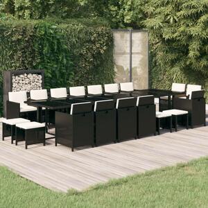 VidaXL Polyrattan Kerti Étkezőgarnitúra - 19 részes