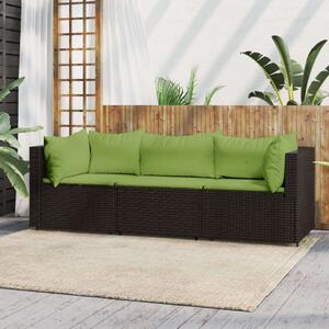 VidaXL Polyrattan Kerti Ülőgarnitúra - 3 részes - Barna