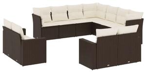 VidaXL Polyrattan Kerti Ülőgarnitúra - Barna - 11 részes