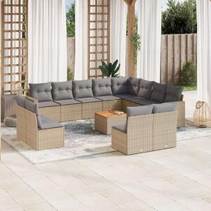 VidaXL Polyrattan Kerti Ülőgarnitúra - 13 részes - Bézs