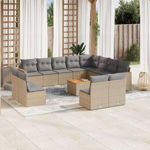 VidaXL Polyrattan Kerti Ülőgarnitúra - 13 részes - Bézs