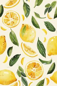 Tapéta friss citromok