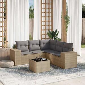VidaXL Polyrattan Kerti Ülőgarnitúra - 6 részes - Bézs