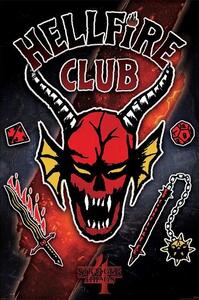 Plakát Stranger Things 4 - Hellfire Club Emblem Rift, (61 x 91.5 cm)