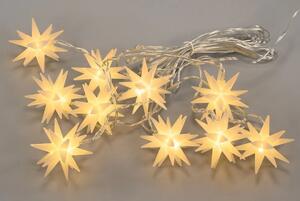 NEXOS Dekoratív LED lánc csillagok 10 LED meleg fehér MINI