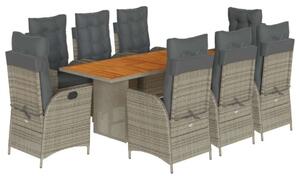 VidaXL Polyrattan Kerti Étkezőgarnitúra - 8 Fő