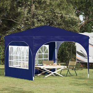 VidaXL Parti sátor 290 x 290 x 245 cm Kék 210D Oxford ezüst bevonattal