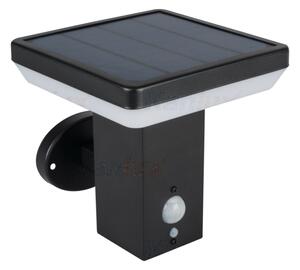 Kanlux Mozgásérzékelős napelemes fali lámpa, Solca, négyzet (16 cm)
