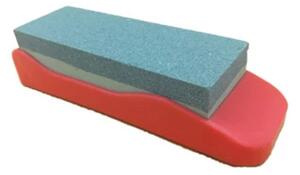 Késélező kő, műanyag tartóval, 15 cm, különböző színekben