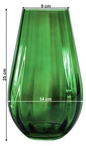 KONDELA Vázák, 2 db-os szett, zöld/borostyán, GLOW