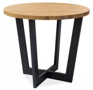 Cono Kerek Laminált Étkezőasztal Tölgy-Fekete 90cm