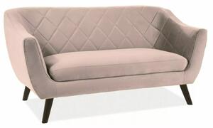 Molly Elegance Kétszemélyes Bársony Kanapé Bézs Steppelt MOLLY2V28BE