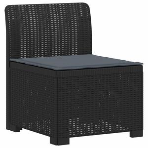 VidaXL 5-Személyes Kerti Kanapé Párnákkal Rattan Hatású PP