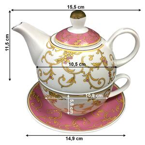 TEMPO-KONDELA NORA AFTERNOON TEA, teáskanna csészével, porcelán