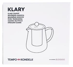 TEMPO-KONDELA KLARY, teáskanna szűrővel, 1,3 l, üveg