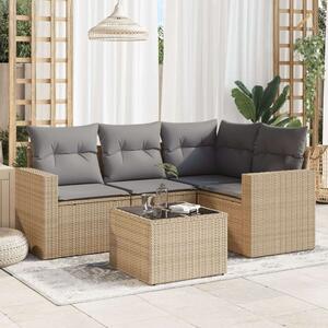 VidaXL Polyrattan Kerti Ülőgarnitúra - 5 részes - Bézs