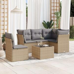 VidaXL Polyrattan Kerti Ülőgarnitúra - 6 részes - Bézs