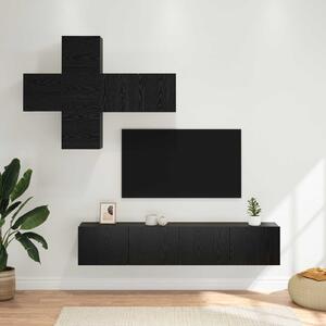 VidaXL TV szekrény garnitúra Falra szerelhető 3 pcs Szerelt Fa