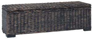 VidaXL Tároló Doboz tárolóval Fekete 110 x 35 x 45 cm