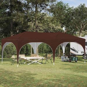 VidaXL Parti sátor 575 x 288 x 245 cm Barna Oxford Szövet