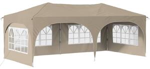VidaXL Parti sátor 575 x 288 x 245 cm Krémszínű Oxford Szövet