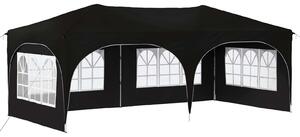 VidaXL Parti sátor 575 x 288 x 245 cm Fekete Oxford Szövet
