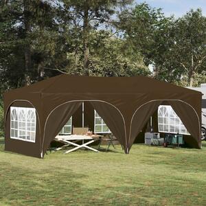 VidaXL Parti sátor 575 x 288 x 245 cm Tópszínű Oxford Szövet