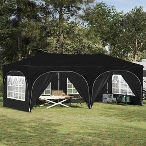 VidaXL Parti sátor 575 x 288 x 245 cm Fekete Oxford Szövet