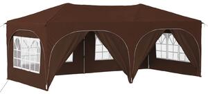 VidaXL Parti sátor 575 x 288 x 245 cm Barna Oxford Szövet