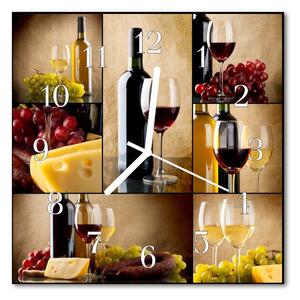 Szögletes fali üvegóra Egy üveg bor 30x30