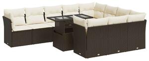 VidaXL Polyrattan Kerti Ülőgarnitúra - 11 részes - Barna